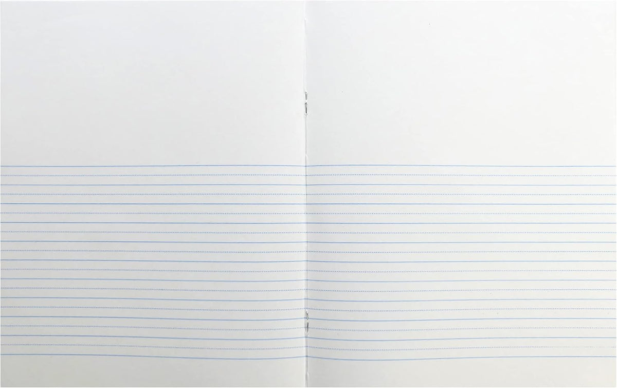 Hilroy Recycled Stitched Exercise Book, 1/2 plain, 1/2 interlined, 72 Pages/36 Sheets, 7-1/8” (180 cm) x 9-1/8” (23.1 cm) Sheet Size, Green Cover, 1 Case of 24 Books (12155R)