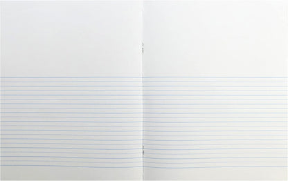 Hilroy Recycled Stitched Exercise Book, 1/2 plain, 1/2 interlined, 72 Pages/36 Sheets, 7-1/8” (180 cm) x 9-1/8” (23.1 cm) Sheet Size, Green Cover, 1 Case of 24 Books (12155R)