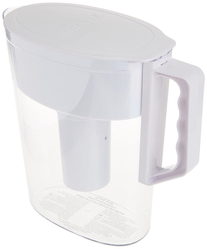 Brita 5 Cup Filter Pitcher, Reduces Chlorine taste and odour from Tap Water, Filters 151 Litres, Slim, White - Available at All In One Marketplace Canada
