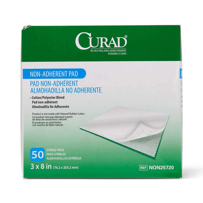 CURAD Sterile Non-Adherent Pad, 3x8 (Pack of 50) Curad