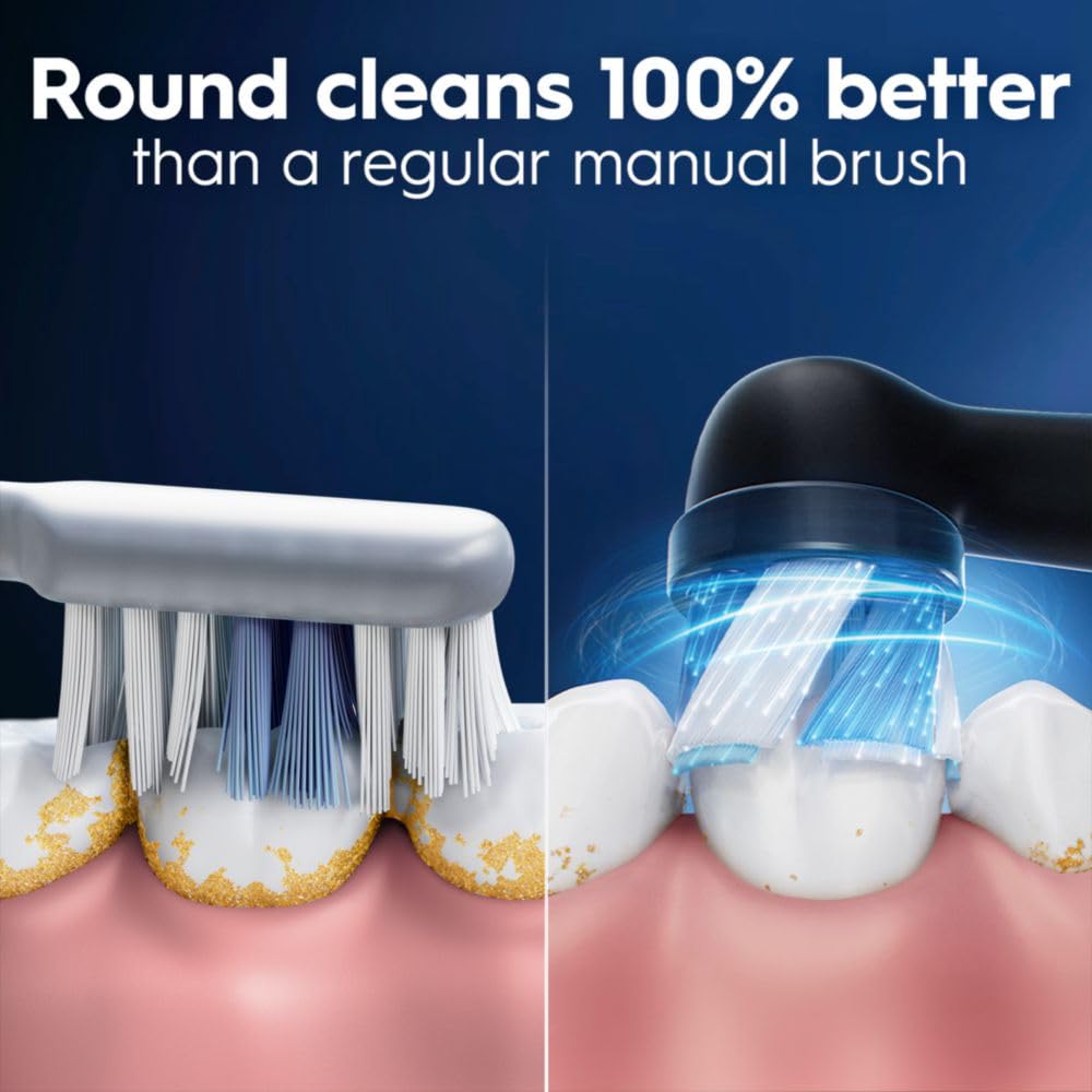 Oral-B iO Genuine Replacement Brush Heads, Black, 4ct Ultimate Clean + 1ct Gentle Care, 15 Month Supply, Compatible Exclusively with Oral-B iO Electric Toothbrushes, Not Compatible with any Other Series Including: Pro, Vitality, Smart, or Genius - Available at All In One Marketplace Canada