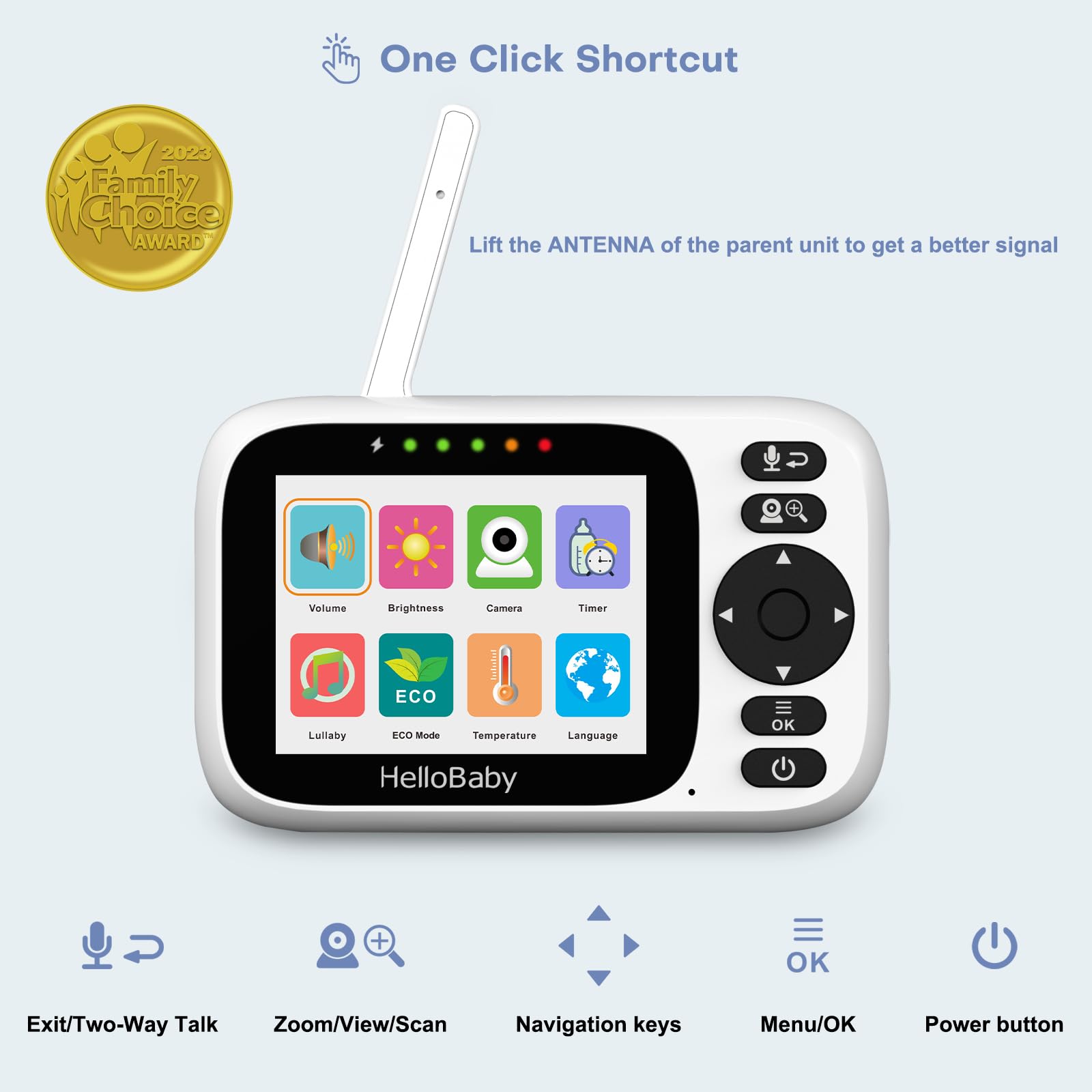 HelloBaby Baby Monitor No WiFi,Video Baby Monitors with Camera and Audio,3.2'' IPS Screen, Remote Pan-Tilt-Zoom Baby Camera Monitor,Plug&Play,Night Vision,1000ft Range,2-Way Talk, ECO Mode,Temperature - Available at All In One Marketplace Canada
