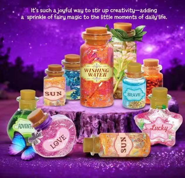 Fairy Unicorn Magic DIY Potion Kits for Girls - 22PCS Bottles Kids Potion Making Kit, Mystery Magic Mix Crafts for Kids Age 6 -8&8-12, Creative Toy for Birthday Christmas Halloween Party 🍁 All In One Marketplace Canada