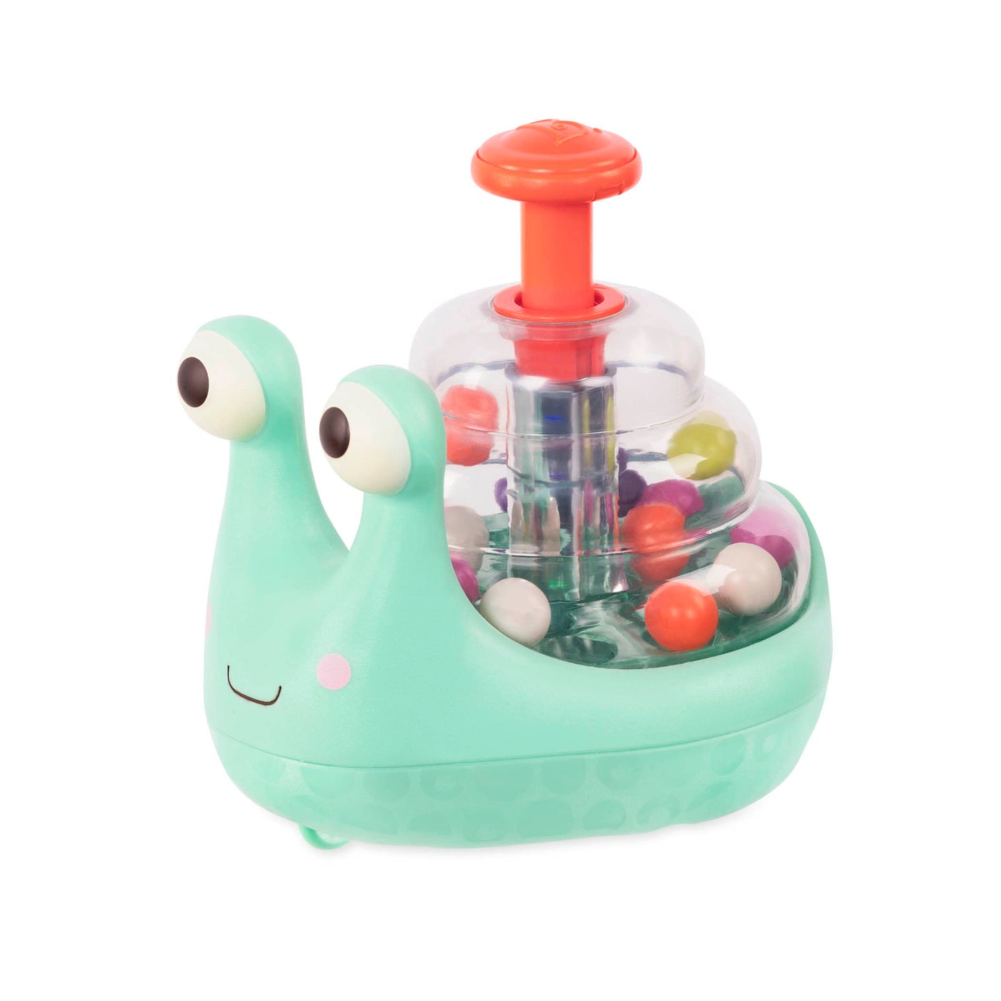 B. toys – Light Up Snail Ball PopperBaby Toy with Glowing Effects & Easy– Grip Handle – Interactive Educational Toy for Motor Skills Development – Colorful Baby Toys for 10+ Months B. toys
