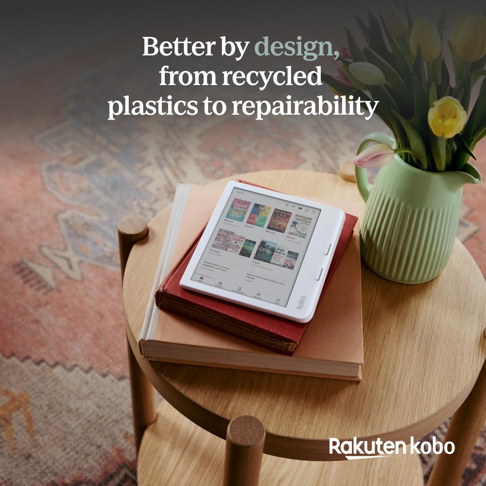 Kobo Libra Colour | eReader | 7” Glare-Free Colour E Ink Kaleido 3 Display | Dark Mode Option | Audiobooks | Waterproof | Black