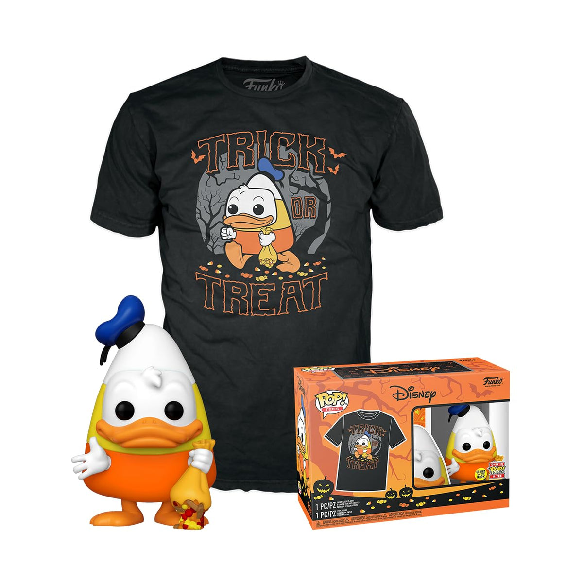 Funko Pop! & Tee : Disney - Donald Duck d'Halloween - XS