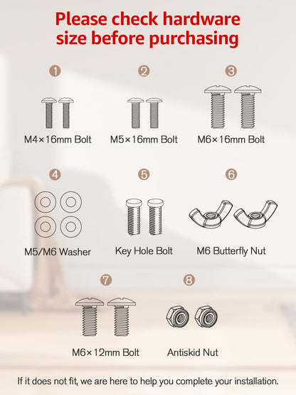 Mounting Dream Sound Bar Mount Bracket for Mounting Above or Under TV, Fits Most Sound Bars Up to 15 Lbs, with Detachable Long Extension Plates MD5420