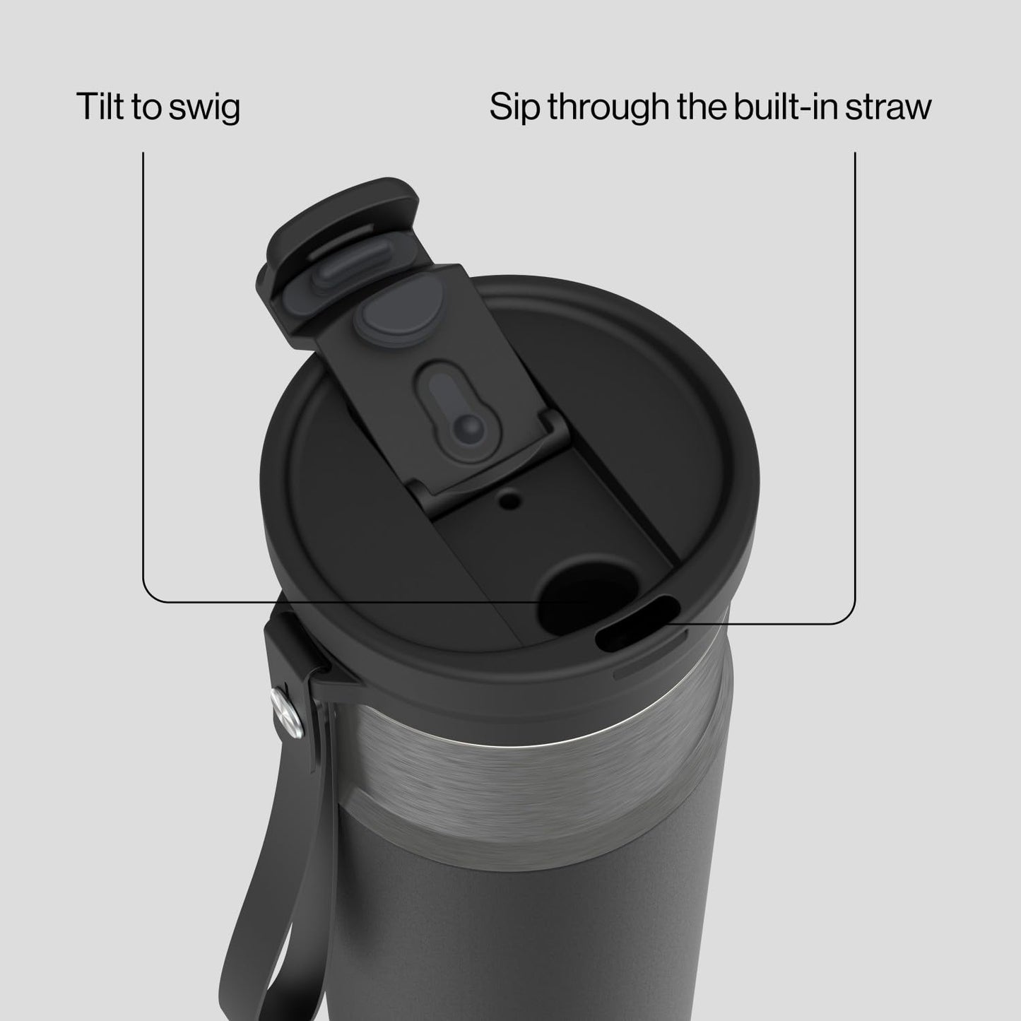 Contigo DualSip 24 oz Water Bottle w/Carry Strap & 2-Way Lid (Drink from Straw or Spout) | Vacuum-Insulated Stainless Steel for Cold Drinks | 100% Leakproof | BPA & Lead-Free | Dishwasher Safe 🍁 All In One Marketplace Canada