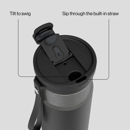 Contigo DualSip 24 oz Water Bottle w/Carry Strap & 2-Way Lid (Drink from Straw or Spout) | Vacuum-Insulated Stainless Steel for Cold Drinks | 100% Leakproof | BPA & Lead-Free | Dishwasher Safe 🍁 All In One Marketplace Canada