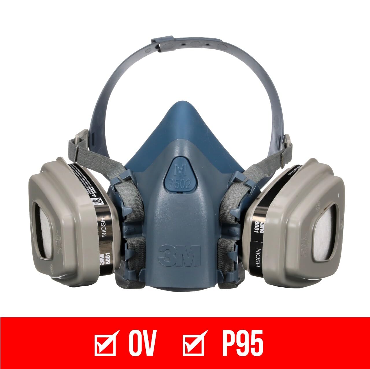 3M Pro Half Facepiece Reusable Respirator All-in-One Kit, Paint Protection - Advanced Comfort, M (1 Mask, 1-pair Cartridges, 2-pair Filters and 1-pair Retainers) 3M