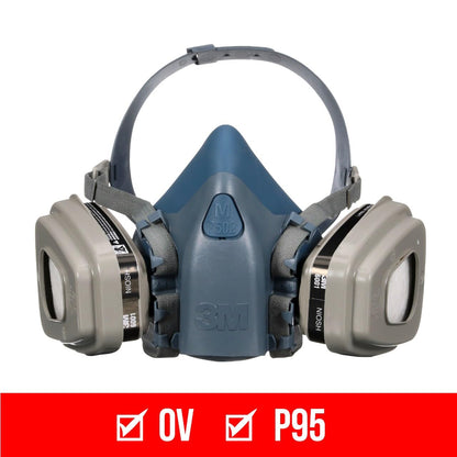 3M Pro Half Facepiece Reusable Respirator All-in-One Kit, Paint Protection - Advanced Comfort, M (1 Mask, 1-pair Cartridges, 2-pair Filters and 1-pair Retainers) 3M