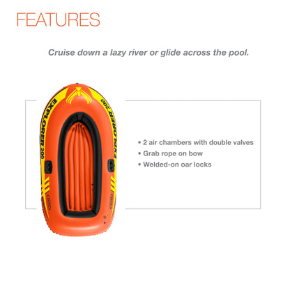 Intex 58330EP Explorer 200 Inflatable 2 Person Capacity Pool & Lake Fishing Raft Boat 🍁 All In One Marketplace Canada