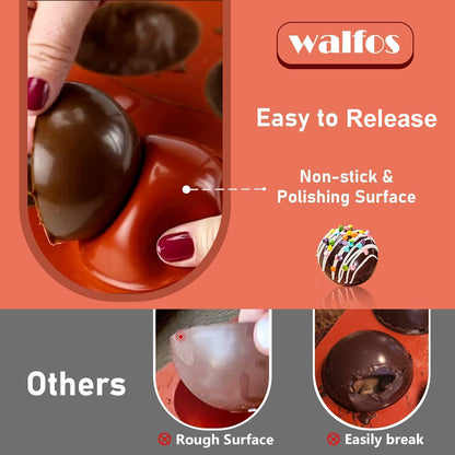 Semi Sphere Silicone Mold, Silicone Chocolate Molds,3 Packs Baking Molds for Making Chocolate, Cake, Jelly, Dome Mousse (6 Cups, 15 Cups and 24 Cups) 🍁 All In One Marketplace Canada