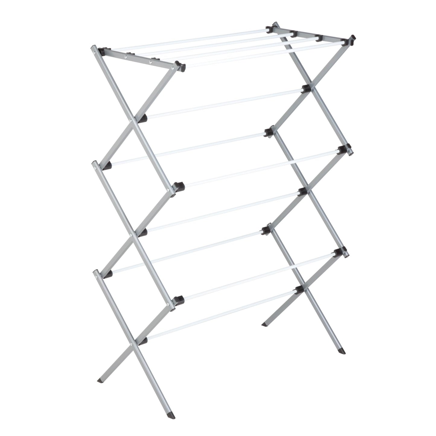 Honey-Can-Do DRY-01306 Folding 42-Inch Clothes Drying Rack, Silver/White - Available at All In One Marketplace Canada