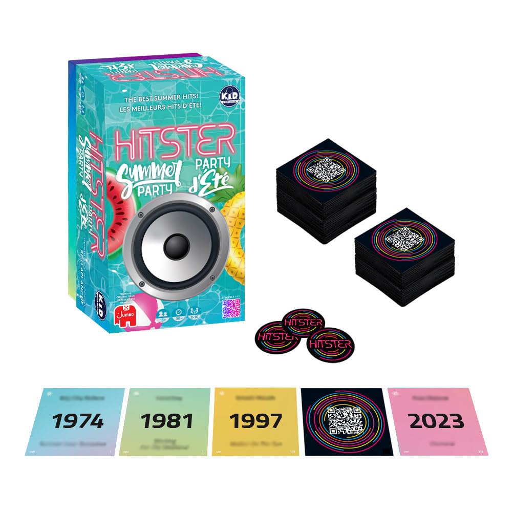 HITSTER - Summer Party - The Ultimate Music Trivia Party Game for Adults and Families - All-Time Playlist with The Greatest Hits - 2 to 10 Players Ages 16+