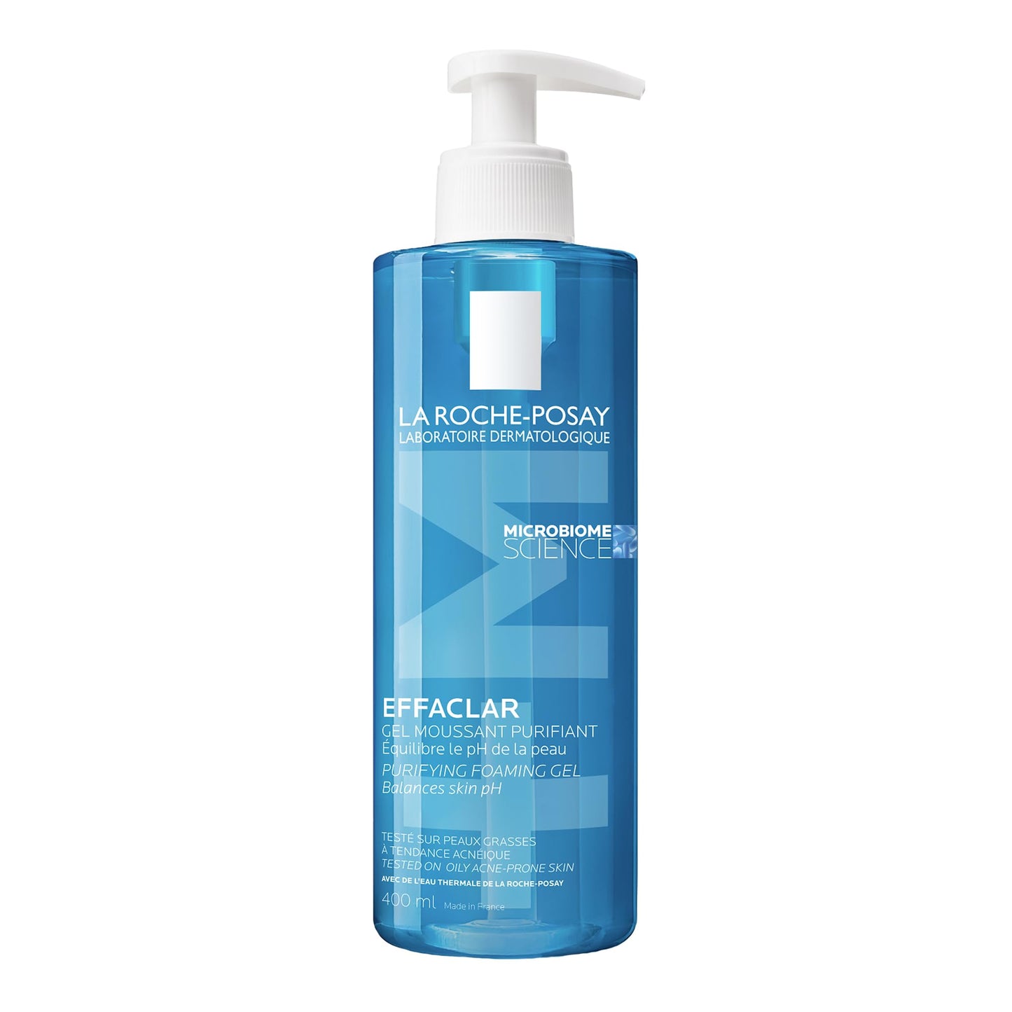 La Roche Posay Face Wash Gel Cleanser, Effaclar Gentle Purifying Foaming Gel for Oily and Sensitive Acne-Prone Skin. Alcohol-free, Soap-Free, Paraben-free, Non-Comedogenic, 400mL
