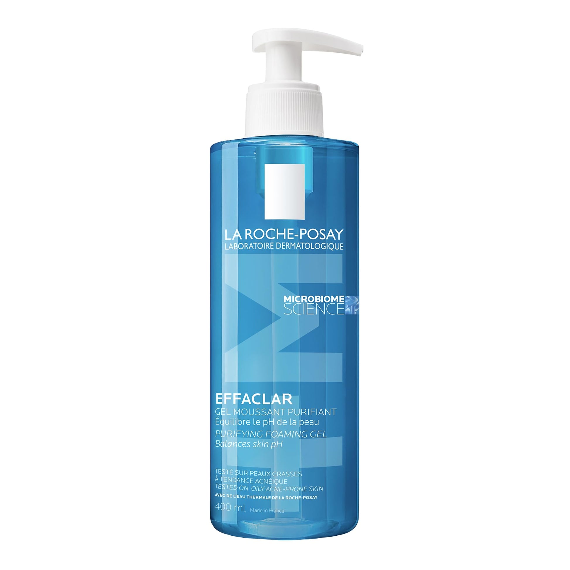 La Roche Posay Face Wash Gel Cleanser, Effaclar Gentle Purifying Foaming Gel for Oily and Sensitive Acne-Prone Skin. Alcohol-free, Soap-Free, Paraben-free, Non-Comedogenic, 400mL