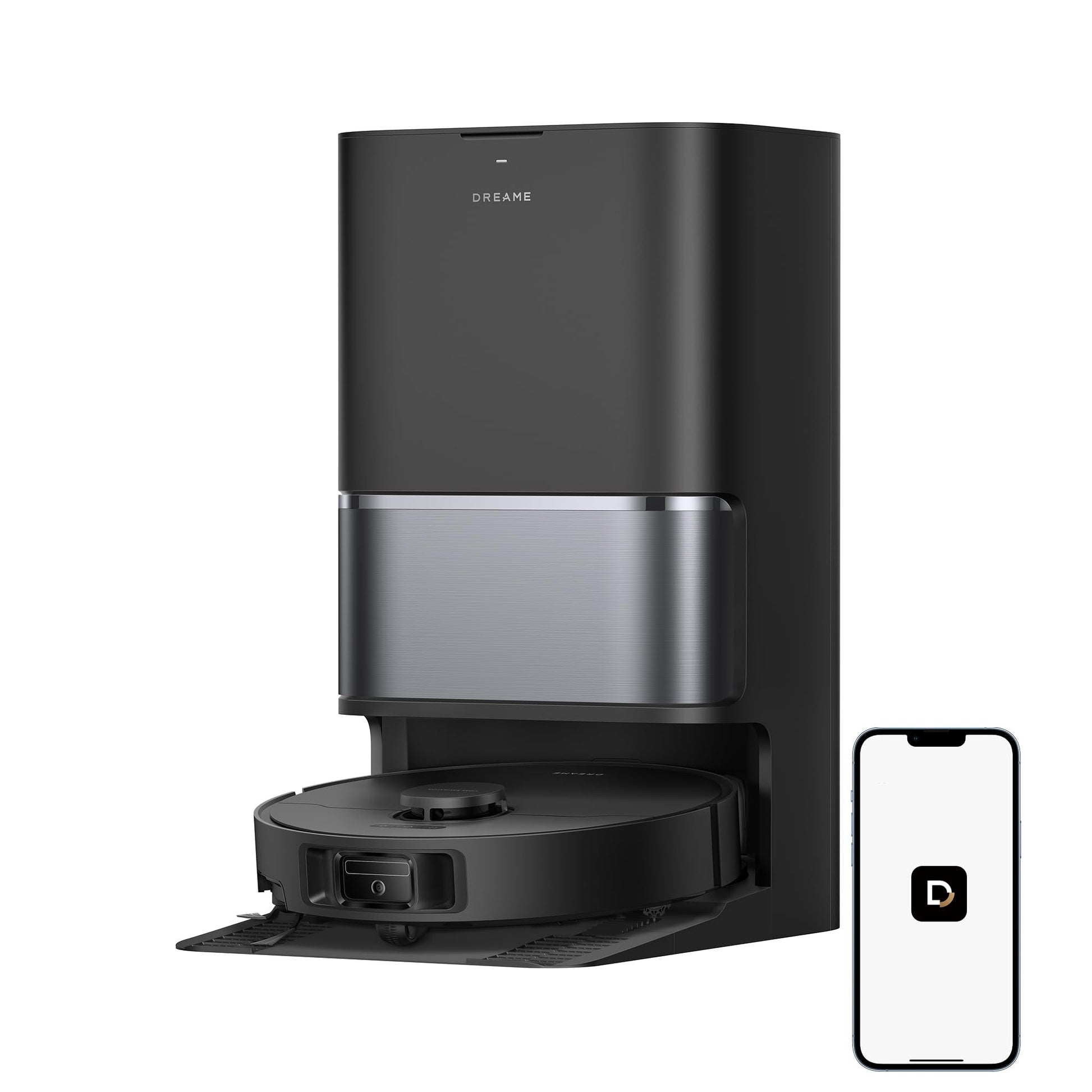 DREAME L40 Ultra Gen 2 Robot Vacuum and Mop with 25,000Pa Suction, Extendable Side Brush and Mop, All-in-One Self-Emptying & Cleaning Dock, Voice & App Control, Black - Available at All In One Marketplace Canada