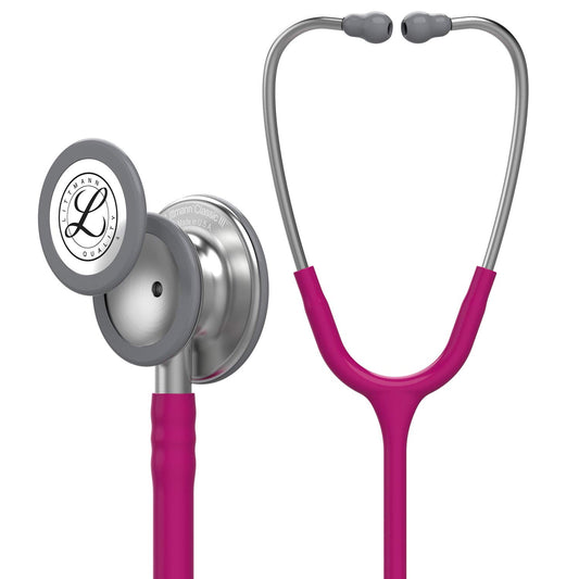 3M Littmann Classic III Monitoring Stethoscope, 5648, More Than 2X as Loud*, Weighs Less**, Stainless Steel Chestpiece, 69 cm (27") Raspberry Tube
