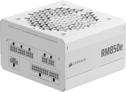 CORSAIR RM850e (2025) Fully Modular Low-Noise ATX Power Supply with 12V-2x6 Cable – ATX 3.1 & PCIe 5.1 Compliant, Cybenetics Gold Efficiency, 105°C-Rated Capacitors, Modern Standby Mode – White 🍁 All In One Marketplace Canada