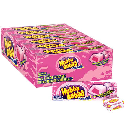 HUBBA BUBBA, Outrageous Original Flavoured Bubble Gum, 5 Pieces, 18 Packs