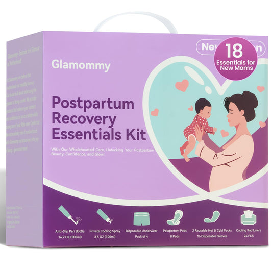 Postpartum Recovery Essentials Kit for Women, Labor & Delivery Postpartum Care, Peri Bottle, Cooling Spray, Disposable Postpartum Underwears, Postpartum Pads, Hot&Cold Packs, Soothing Liners - Available at All In One Marketplace Canada
