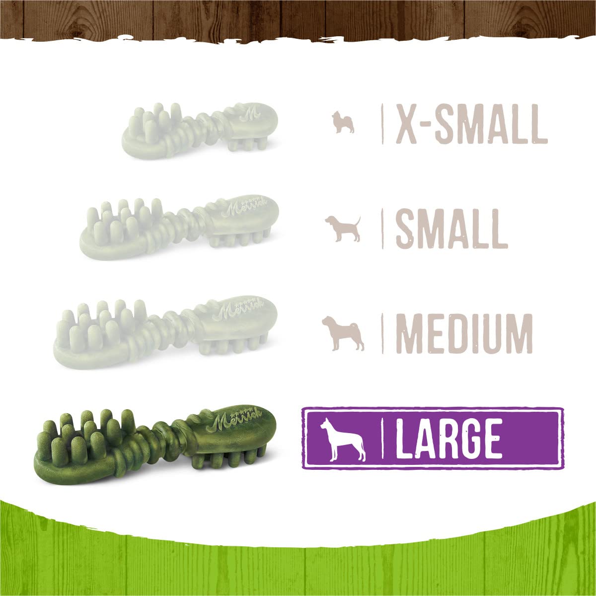 Merrick Fresh Kisses Coconut Oil + Botanicals Large Brush Dental Dog Treat - Value Box (16 ct) 🍁 All In One Marketplace Canada Merrick