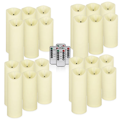 WREXCS 24 Pcs Flameless LED Candles, Battery Operated with Remote and Timer 🍁 All In One Marketplace Canada