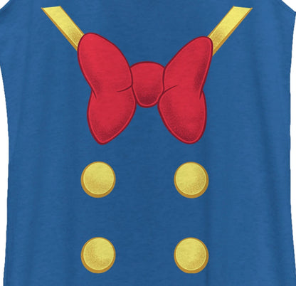 Disney Women's Mickey and Friends Halloween Donald Duck Costume Juniors Tri Blend Tank, Royal Blue Heather, X-Large