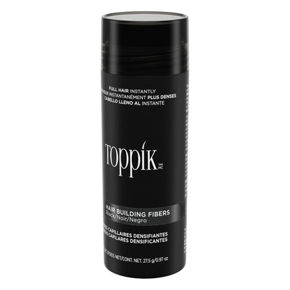 TOPPIK Hair Building Fibers, Black, VALUE SIZE 27.5 g, Fill In Fine or Thinning Hair, Instantly Thicker Looking, Multiple Shades for Men & Women