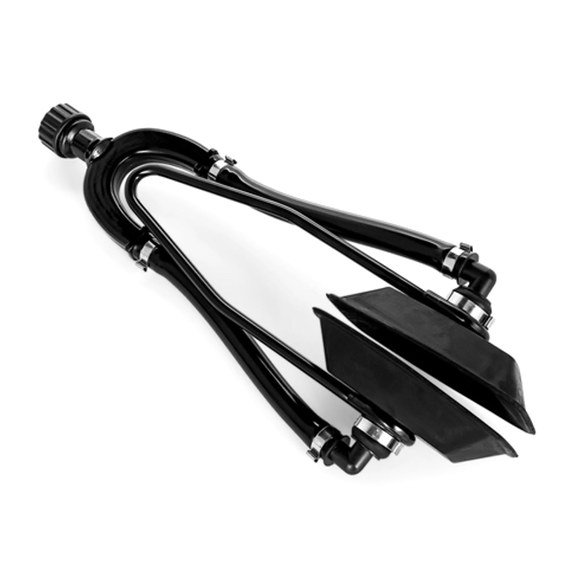 Camco Boat Dual Water Feed Motor Flusher - Flushes Contaminates Out of Your Boat Engine | Dual Input Design | Connects to Standard Water Hoses |Great for Winterization - (50141), Black Camco
