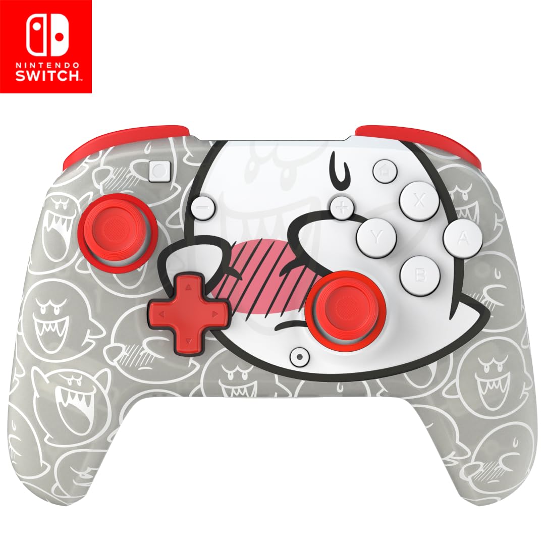 PDP Rematch Wireless Controller: Boo-Hoo - Nintendo Switch/Switch Lite/Switch - OLED Model, Nintendo Switch 2, Glows in the Dark, Rechargeable Battery PDP