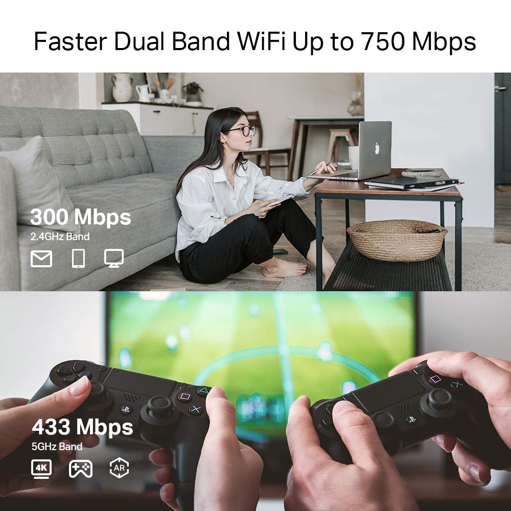 TP-Link AC750 WiFi Extender (RE215) - Covers Up to 1,500 Sq.ft and 20 Devices, Up to 750Mbps, Dual Band Wireless Repeater for Home, Internet Signal Booster with Ethernet Port 🍁 All In One Marketplace Canada