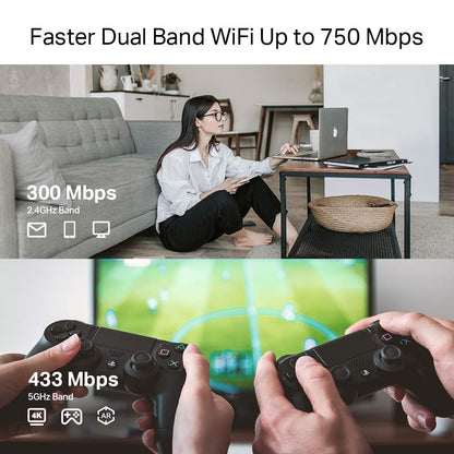 TP-Link AC750 WiFi Extender (RE215) - Covers Up to 1,500 Sq.ft and 20 Devices, Up to 750Mbps, Dual Band Wireless Repeater for Home, Internet Signal Booster with Ethernet Port 🍁 All In One Marketplace Canada