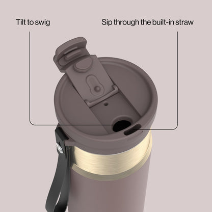 Contigo DualSip 24 oz Water Bottle w/Carry Strap & 2-Way Lid (Drink from Straw or Spout) | Vacuum-Insulated Stainless Steel for Cold Drinks | 100% Leakproof | BPA & Lead-Free | Dishwasher Safe 🍁 All In One Marketplace Canada