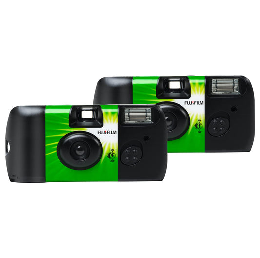 Fujifilm Quicksnap Flash 400 Single-Use Camera with Flash 2-Pack (54 Exposures), Black (Discontinued) - Available at All In One Marketplace Canada