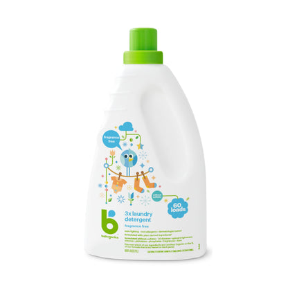 Babyganics Fragrance-Free Baby Laundry Detergent, Simple Ingredients for Gentle Care, Formulated for Delicate Fabrics & Skin, Dye Free, 1.77 Liter, Packaging May Vary 🍁 All In One Marketplace Canada BabyGanics