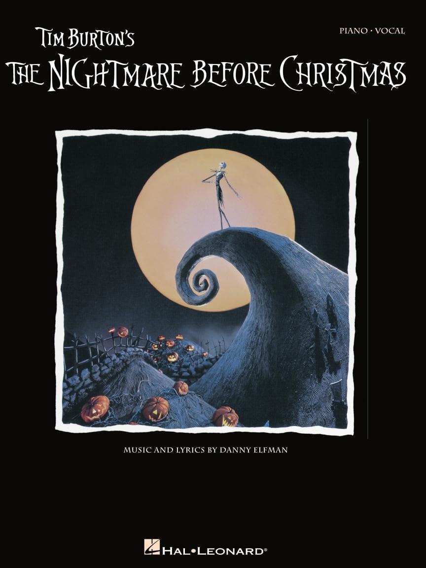L'Étrange Noël de monsieur Jack de Tim Burton | Recueil de partitions | Arrangements piano, chant et guitare pour les fans de la bande originale | 11 chansons emblématiques d'Halloween et de Noël | Musique de film pour piano et voix