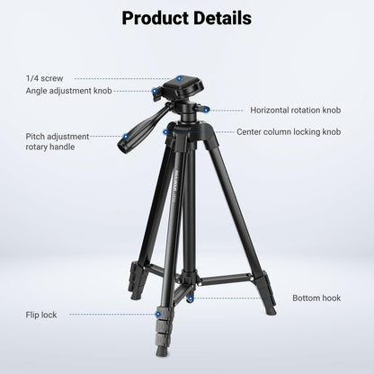 NEEWER Entry Level Version TP53 Tripod for Cell Phone & Camera, Metal NEEWER