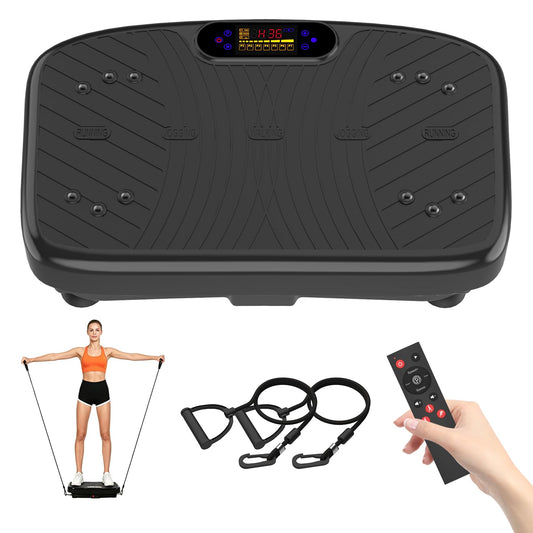 GDCOO Vibration Plate Exercise Machine, Vibrating Plate for Lymphatic Drainage, Vibrating Platform with 200 Adjustable Speeds, Fitness & Weight Loss Vibration Plate, 450 Lbs Max Capacity (Matte Black) - Available at All In One Marketplace Canada