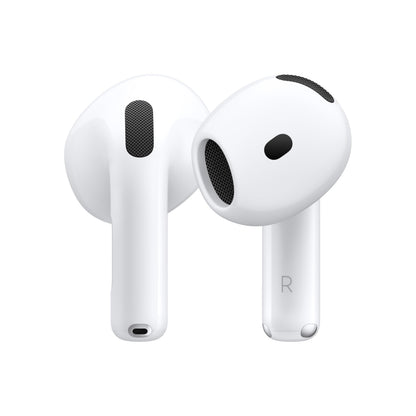 Écouteurs sans fil Apple AirPods 4, Casque Bluetooth, Audio spatial personnalisé, Résistants à la sueur et à l'eau, Boîtier de charge USB-C, Puce H2, Jusqu'à 30 heures d'autonomie