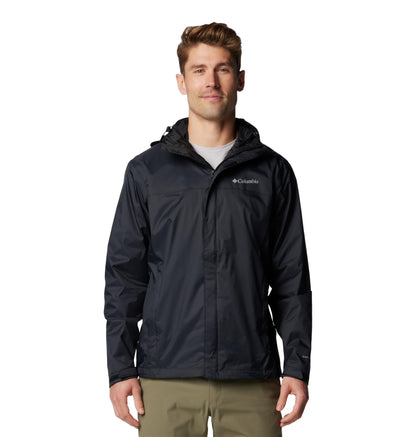 Columbia Men's Watertight II Waterproof Rain Jacket, Black, Large Columbia