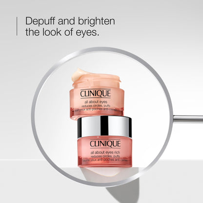 Clinique All About Eyes Rich Eye Cream For Dark Circles With Hyaluronic Acid | Hydrating, Brightening + Depuffing, 30ml Clinique
