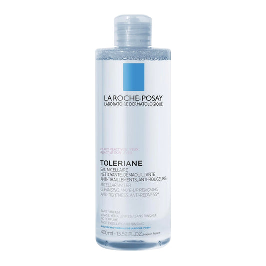 La Roche Posay Toleriane Micellar Water for Reactive Skin, Gently Cleanses & Removes Makeup, Formulated with Glycerin for Hydration, Fragrance-Free & Alcohol-Free, Recommended by Dermatologists, 400ml La Roche-Posay