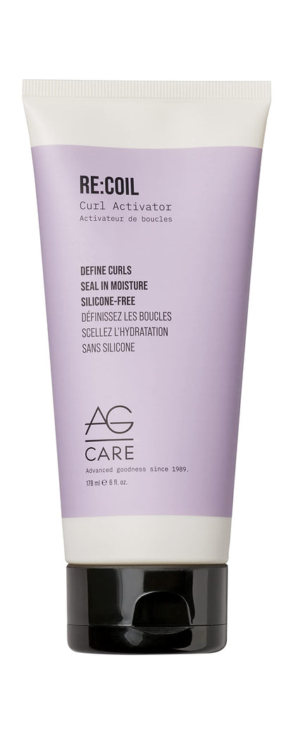 AG Care Re:Coil Curl Activator Curl Cream with Keratin Amino Acids - Ultra-Nourishing Curly Hair Cream for Defined, Healthy Curls, 6 Fl Oz - Available at All In One Marketplace Canada