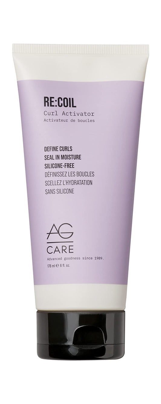 AG Care Re:Coil Curl Activator Curl Cream with Keratin Amino Acids - Ultra-Nourishing Curly Hair Cream for Defined, Healthy Curls, 6 Fl Oz - Available at All In One Marketplace Canada