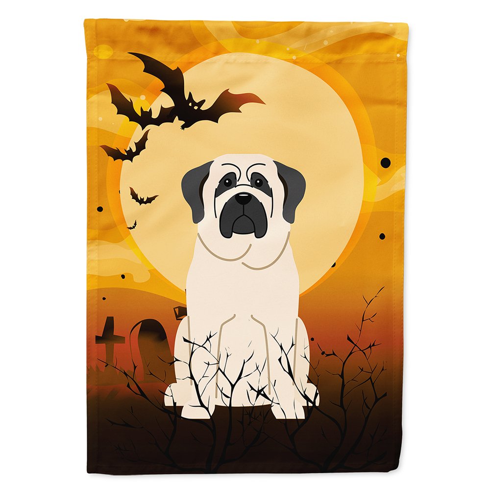 Drapeau de maison Caroline's Treasures BB4283CHF, motif Halloween Mastiff, toile blanche, grande taille, multicolore