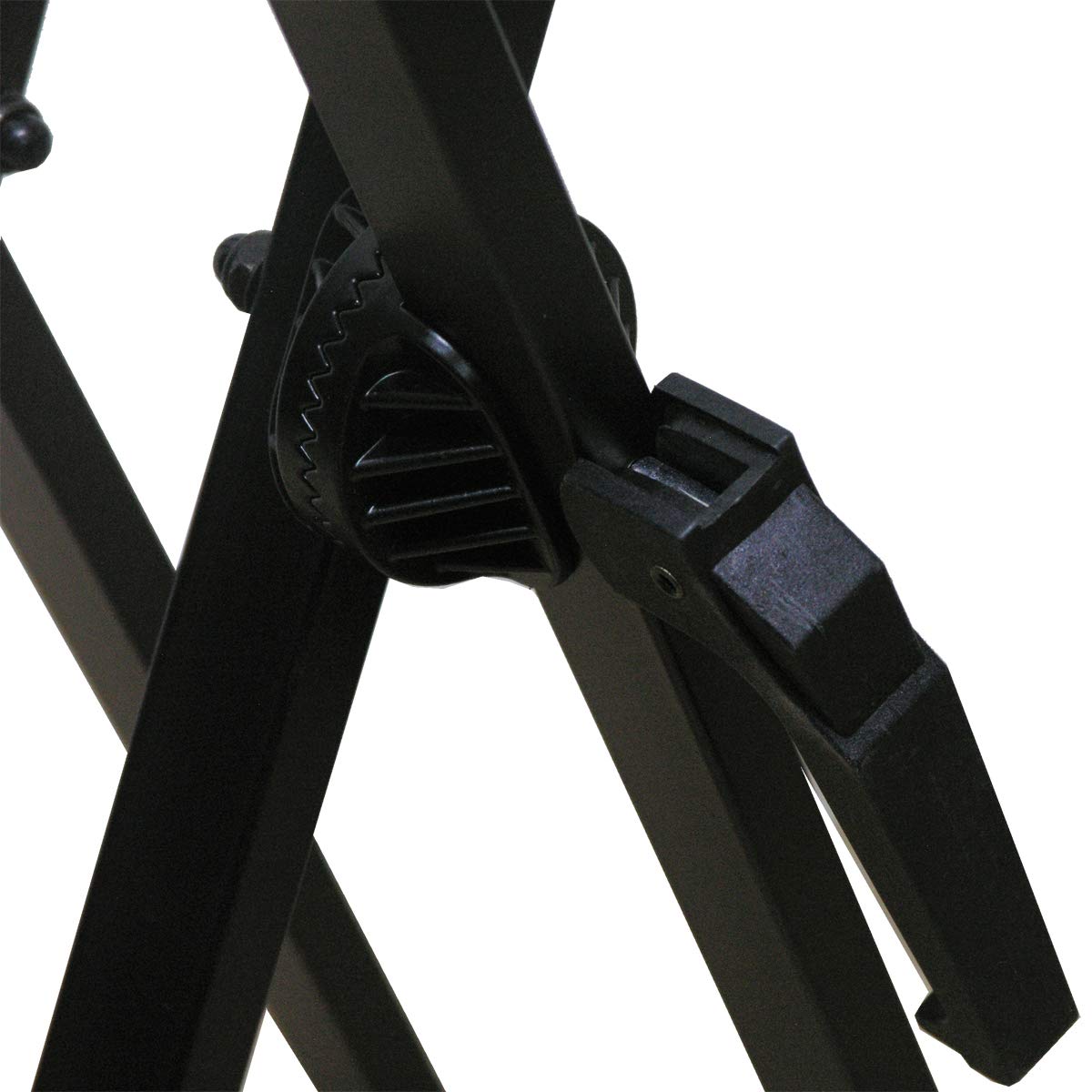 RockJam Xfinity Heavy-Duty, Double-X, Pre-Assembled, Infinitely Adjustable Piano Keyboard Stand with Locking Straps