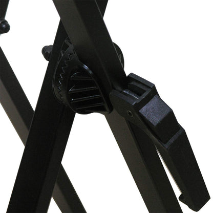 RockJam Xfinity Heavy-Duty, Double-X, Pre-Assembled, Infinitely Adjustable Piano Keyboard Stand with Locking Straps