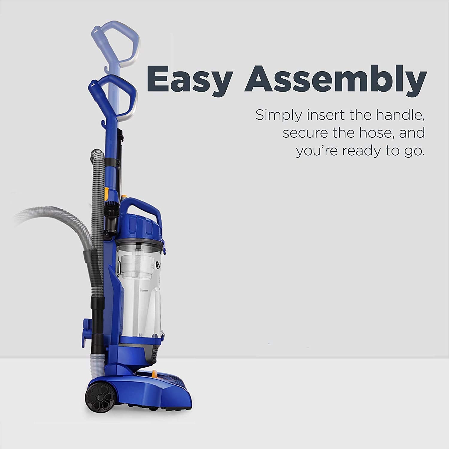 Eureka Powerful Bagless Upright Vacuum Cleaners for Home Pets, Lightweight Household Vacuum Cleaner for Carpet and Hard Floor, PowerSpeed NEU182C with 5 Height Adjustment, Blue EUREKA
